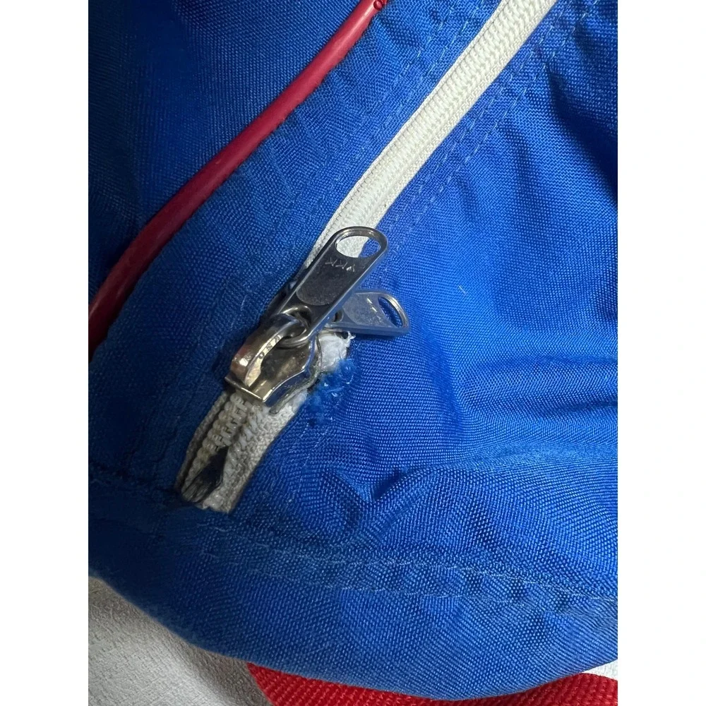 Vintage 1980s Honda Racing Team Duffle Bag Blue Red Boot Chute Large 32x16